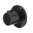 IVY Pact Partie encastrable - pour mitigeur de douche - robinet de passage - robinet d'arrêt - symétrie - rosace ronde - Noir Chrome PVD SW1031102