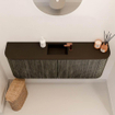 Mondiaz JOYA 113.2cm toiletmeubel - ronding links en rechts kleur Shadow - Wastafel FAYE positie Midden 1 kraangat kleur Urban. SW1421543