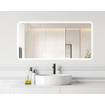 Saniclass Lumen Badkamerspiegel - 140x70cm - met afgeronde hoeken - horizontale / verticale plaatsing - indirecte LED verlichting - spiegelverwarming - Infrarood-sensor aan onderzijde SW1474228
