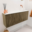 Mondiaz JOYA 100cm meuble de salle de bains - couleur Dusk - Vasque FAYE position Droite Sans trou de robinet couleur Talc. SW1421579