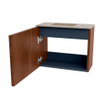 Mondiaz JOYA-DLUX Meuble de salle de bains 50cm - couleur Ruby - Lavabo FAYE position Gauche Sans trou de robinet couleur Arena SW1425252
