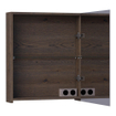 BRAUER Plain spiegelkast 60x70x15cm met 1 rechtsdraaiende spiegeldeur Hout Black oak SW392932