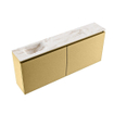 MONDIAZ TURE-DLUX Meuble toilette - 120cm - Oro - EDEN - vasque Frappe - position gauche - sans trou de robinet SW1102897