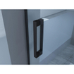 Wiesbaden Slide Porte de douche coulissante double pour niche 120x200cm verre clair NANO 8mm profilé noir mat SW522630