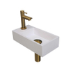 INK Versus Pack lavabo - Polystone - robinet de lavabo gauche - siphon design - bonde - fixation incluse SW439472