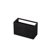 INK P2o Wastafelonderkast - 100x45x65cm - 2 lades - push to open - met rechte opdekfronten - MFC - Houtskool eiken SW207453