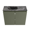 MONDIAZ TURE-DLUX Meuble de toilettes 60 cm Army. EDEN lavabo Lava position gauche. Avec 1 trou de robinet. SW1103657