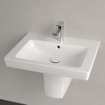 Villeroy et Boch Subway 2.0 Lavabo 60x47cm 1 trou pour robinetterie avec trop plein ceramic+ Blanc 1024080