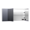Saniclass Dual Armoire de toilette 140x70x15cm avec éclairage LED indirect 3 portes Blanc SW242142