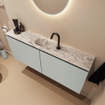 MONDIAZ TURE-DLUX Meuble WC 120 cm Greey. Lavabo EDEN Glace position milieu. Avec 1 trou de robinet. SW1103353