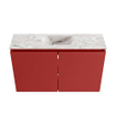 MONDIAZ TURE-DLUX Meuble toilette - 80cm - Fire - EDEN - vasque Glace - position centrale - 1 trou de robinet SW1103273