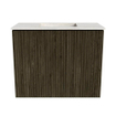 Mondiaz JOYA-DLUX Meuble de salle de bains 50cm - couleur Shadow - Vasque FAYE position Milieu Sans trou de robinet couleur Ostra. SW1422982
