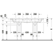 Duravit Durastyle double lavabo pour meuble 130x48 2 trous de robinet plus trop-plein blanc SW88235