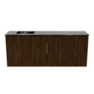 Mondiaz JOYA-DLUX 100cm toiletmeubel - kleur Walnut - Wastafel FAYE positie Links 1 kraangat kleur Lava. SW1422484