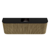 Mondiaz JOYA Meuble de salle de bains 123,2cm - arrondis gauche et droite couleur Dusk - Vasque FAYE position Milieu 1 trou de robinet couleur Urban SW1421716