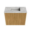 Mondiaz JOYA-DLUX Meuble de salle de bains 50cm - couleur Oak - Vasque FAYE position Milieu Sans trou de robinet couleur Glace. SW1421924