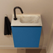 MONDIAZ TURE-DLUX Meuble toilette - 40cm - Jeans - EDEN - vasque Ostra - position droite - 1 trou de robinet SW1104854
