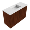Mondiaz JOYA 60cm meuble de toilette - couleur Ruby - Vasque FAYE position Milieu Sans trou de robinet couleur Talc SW1421734