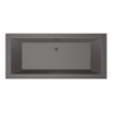 Xenz Society Duobad - 200x90x53 - afvoer Midden - acryl - antraciet SW103374