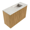 Mondiaz JOYA-DLUX 60cm meuble de toilette - couleur Oak - Vasque FAYE position Droite Sans trou de robinet couleur Ostra. SW1422193