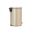 Brabantia NewIcon Poubelle à pédale - 20 litres - seau intérieur en plastique - metallic gold SW1117468