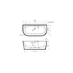 Xenz Charley XS Baignoire îlot - 165x76x58 cm - trop plein rond - sans vidage - blanc brillant SW1000970