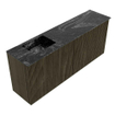 Mondiaz JOYA-DLUX 100cm toiletmeubel - kleur Shadow - Wastafel FAYE positie Links 1 kraangat kleur Lava. SW1422839