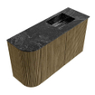 Mondiaz JOYA-DLUX Meuble de salle de bains 71,6cm - arrondi gauche couleur Dusk - Vasque FAYE position droite Sans trou de robinet couleur Lava. SW1423235
