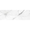 Terravito Alpuro wandtegel - 40x120cm - 10mm - Rechthoek - gerectificeerd - Marmerlook - Wit/zwart glans SW359760