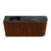 Mondiaz JOYA-DLUX 91.6cm toiletmeubel - ronding rechts kleur Ruby - Wastafel FAYE positie Links 1 kraangat kleur Lava. SW1423662