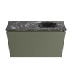 MONDIAZ TURE-DLUX Meuble toilette - 80cm - Army - EDEN - vasque Lava - position droite - sans trou de robinet SW1103679