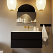 MONDIAZ VICA-DLUX Ensemble meuble de salle de bains - 100cm - meuble bas Urban - 2 tiroirs - lavabo encastré Cloud centré - sans trous de robinet - version haute 60cm - Opalo SW1088569