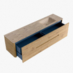 Mondiaz CIRO-DLUX Meuble de salle de bains - 190x45x50cm - Plan vasque solid surface Arena - 1 bassin à droite - sans trous de robinetterie - 4 tiroirs - Chêne SW1531407