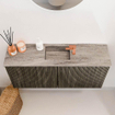 Mondiaz JOYA-DLUX 90cm toiletmeubel - kleur Shadow - Wastafel FAYE positie Midden 1 kraangat kleur Oza. SW1425038