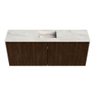 Mondiaz JOYA-DLUX 100cm toiletmeubel - kleur Walnut - Wastafel FAYE positie Midden Zonder kraangat kleur Ostra. SW1422617