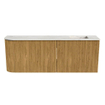 Mondiaz JOYA-DLUX Meuble de salle de bains - 111,6cm - arrondi gauche couleur Oak - Vasque FAYE position droite sans trou de robinet couleur Ostra SW1422231