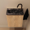 MONDIAZ TURE-DLUX 40cm toiletmeubel Washed Oak. EDEN wastafel Lava positie links. Met 1 kraangat. SW1104086