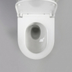 QeramiQ Dely Swirl WC au sol - sans rebord de rinçage - système de chasse geberit - abattant slim - blanc mat SW1441591