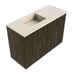 Mondiaz JOYA-DLUX Meuble de toilette 60cm - couleur Shadow - Lavabo FAYE position Gauche 1 trou de robinet couleur Meli. SW1424868