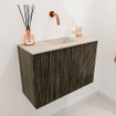 Mondiaz JOYA-DLUX 60cm toiletmeubel - kleur Shadow - Wastafel FAYE positie Midden Zonder kraangat kleur Frappe. SW1422671
