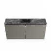 MONDIAZ TURE-DLUX Meuble toilette - 100cm - Smoke - EDEN - vasque Lava - position centrale - sans trou de robinet SW1104094