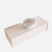 ENSEMBLE DE MEUBLE MONDIAZ LUSH - 120cm - 1 tiroir - lavabo BARCO - vasque centrale - 0 trous de robinet - sous-couche SW409661