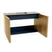 Mondiaz JOYA-DLUX 70cm toiletmeubel - kleur Oak - Wastafel FAYE positie Midden 1 kraangat kleur Arena. SW1423856