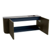 Mondiaz JOYA-DLUX Meuble de salle de bains - 101,6cm - arrondi gauche couleur Shadow - Vasque FAYE position Droite 1 trou de robinet couleur Sombra. SW1425242