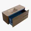 Mondiaz CIRO-DLUX Meuble de salle de bains - 120x45x50cm - Plan vasque Solid surface Arena - 1 vasque à gauche - 1 trou de robinet - 2 tiroirs - Dusk SW1533093