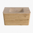 Mondiaz CIRO-DLUX Badkamermeubelset - 90x45x50cm - Solid surface wastafel Saba - 1 wasbak Midden - 1 kraangat - 2 lades - Oak SW1531189