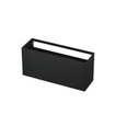 INK Meuble sous-lavabo - 140x45x65cm - 2 tiroirs - push to open - avec façades droites en applique - laque MDF - anthracite mat SW352520