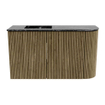 Mondiaz JOYA-DLUX 71.6cm toiletmeubel - ronding rechts kleur Dusk - Wastafel FAYE positie Links 1 kraangat kleur Lava. SW1423250