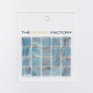 SAMPLE The Mosaic Factory Amsterdam carreau mosaïque 2x2x0.4cm pour mur et sol pour intérieur et extérieur carré Verre Cyan SW861884
