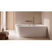 ZEZA Grand half vrijstaand hoekbad - rechts - 180x80x58cm - met afvoer - acryl - glans wit SW1030593